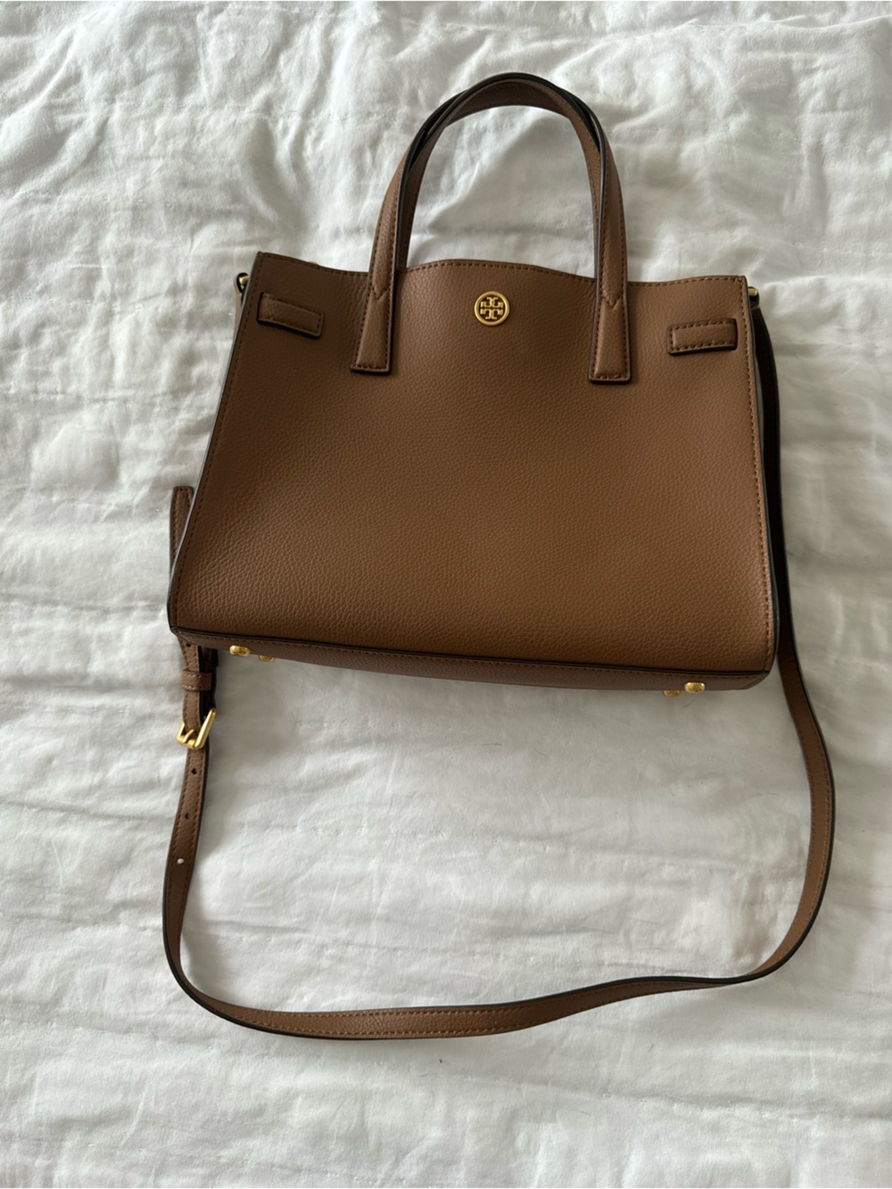 Tory Burch Brown Leather Top-Handle Satchel